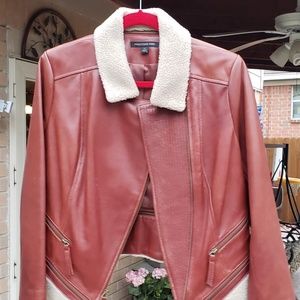 Preston York - red; Biker Lamb Leather Jacket